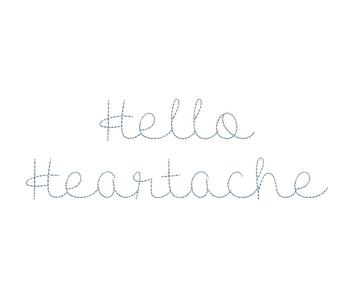 Hello Heartache Bean Stitch ESA font