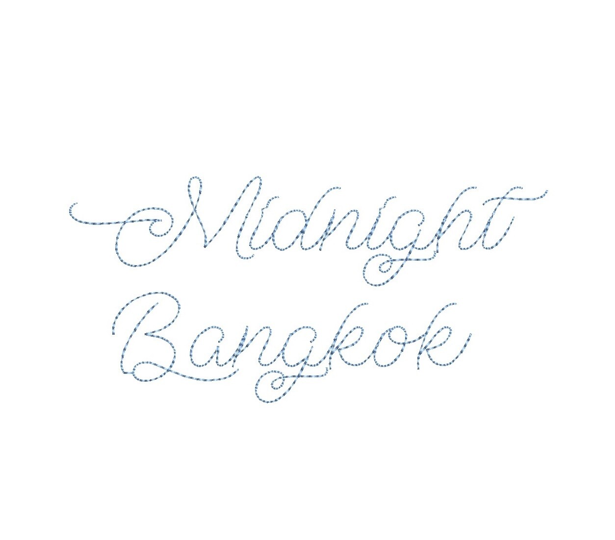 Midnight Bangkok Bean Stitch ESA font