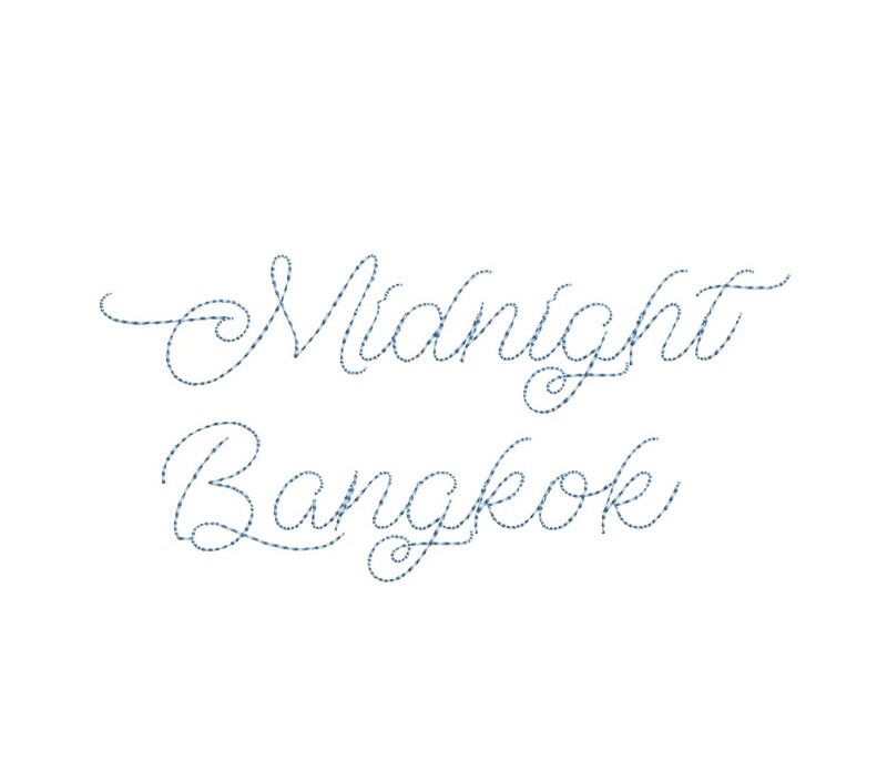 Midnight Bangkok Bean Stitch ESA font