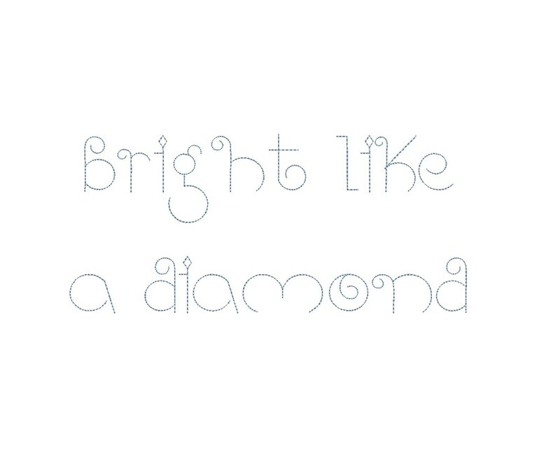 Bright Like A Diamond Bean Stitch ESA font