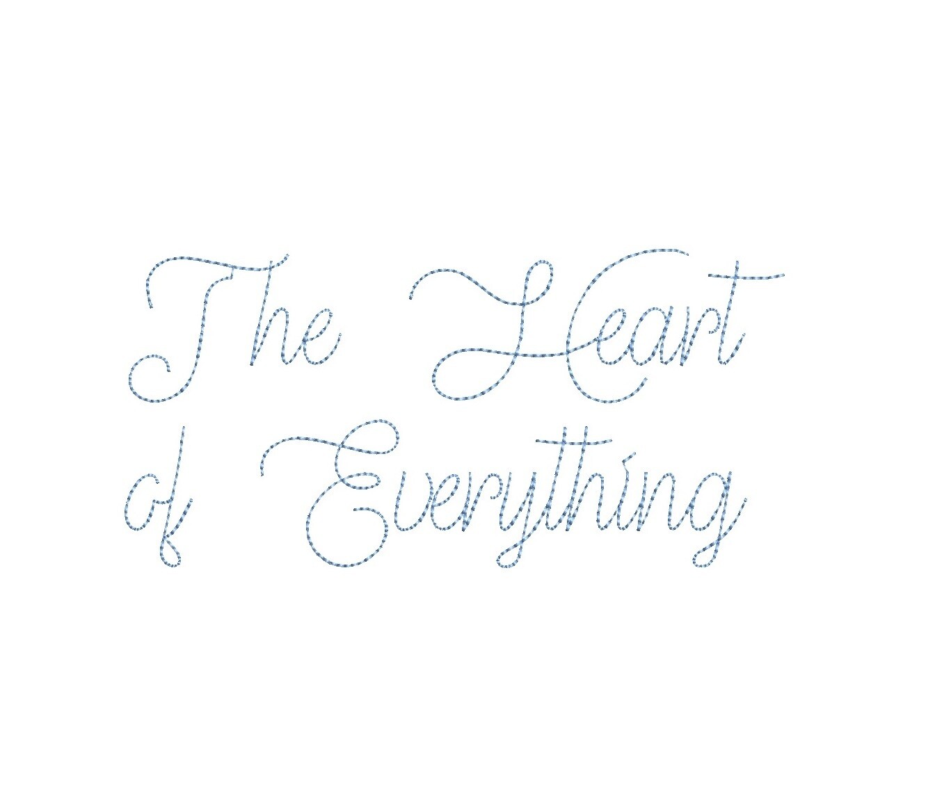 The Heart of Everything Bean Stitch ESA font