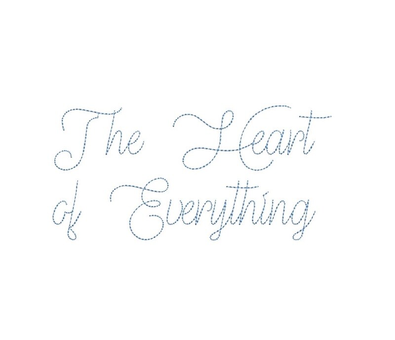 The Heart of Everything Bean Stitch ESA font