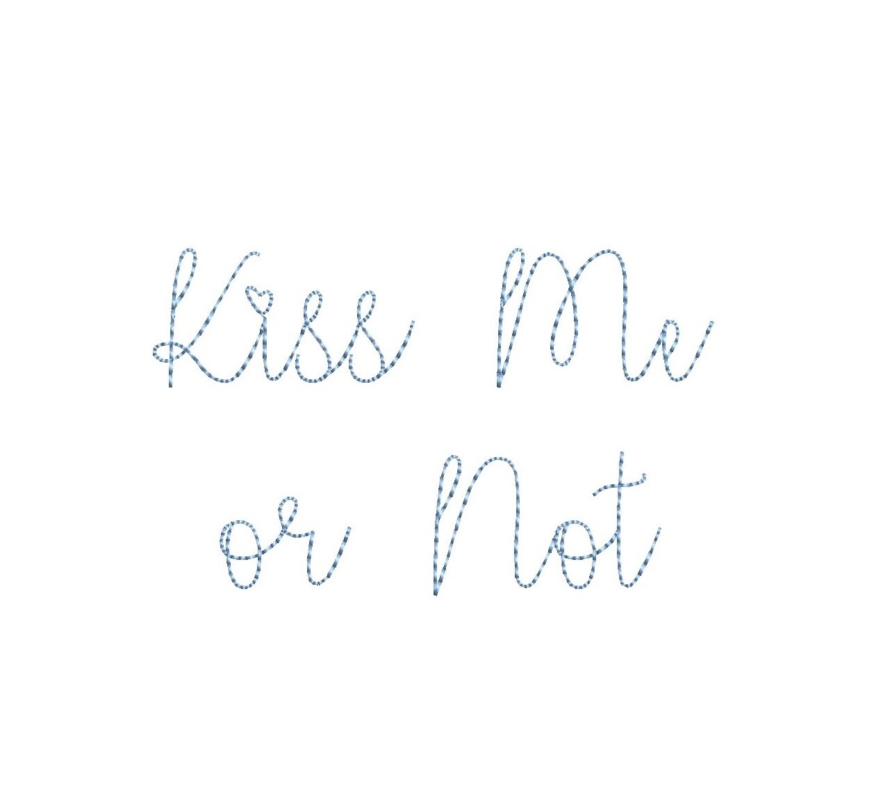 Kiss Me or Not Bean Stitch ESA font
