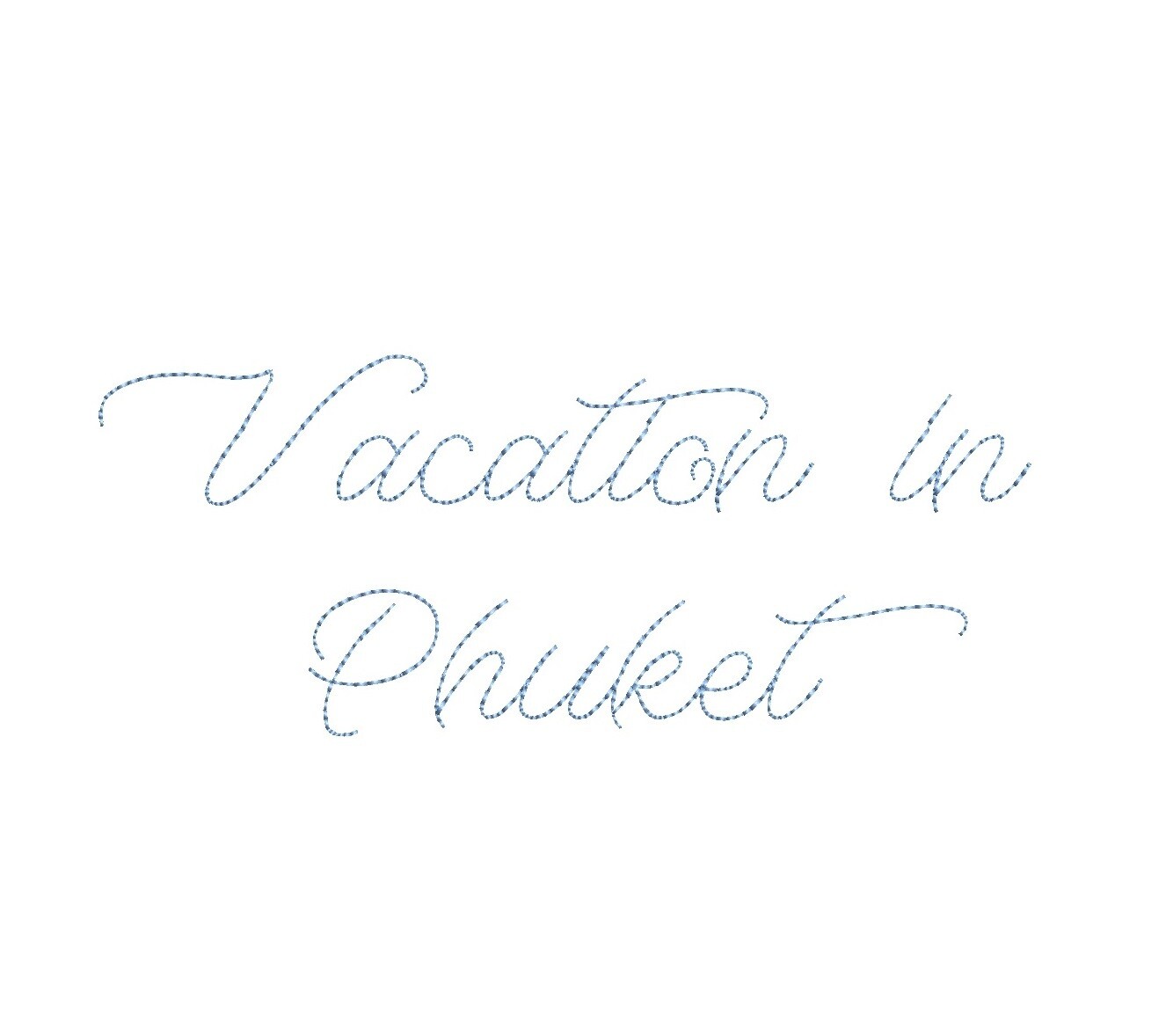 Vacations in Phuket Bean Stitch ESA font