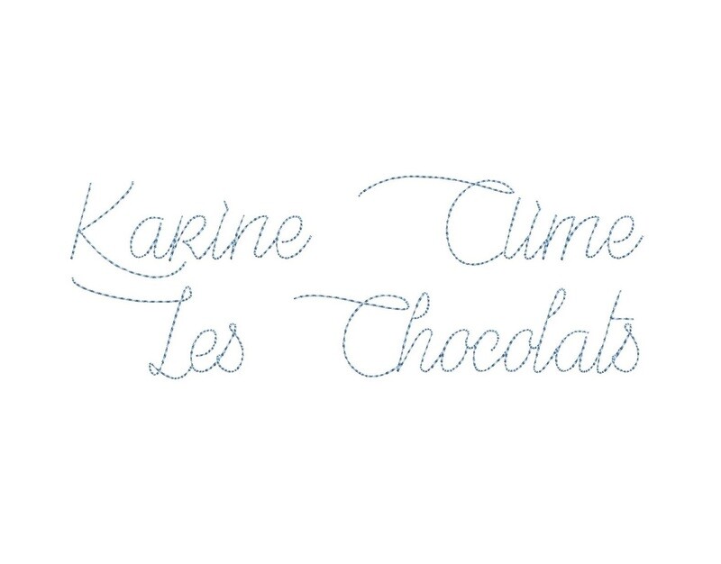 Karine Aime Les Chocolats Bean Stitch ESA font