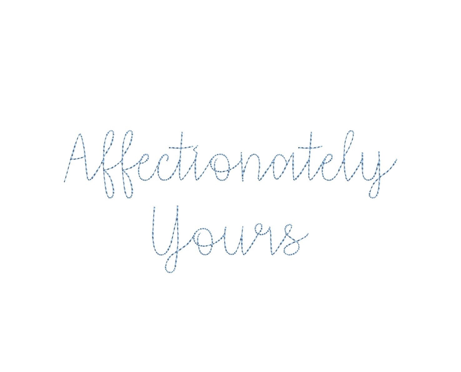Affectionately Yours Bean Stitch ESA font