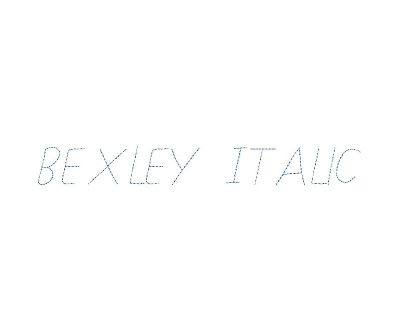 Bexley Italic Bean Stitch ESA font