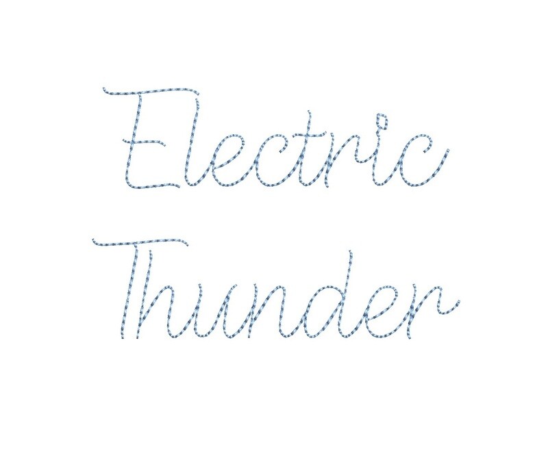 Electric Thunder Bean Stitch ESA font