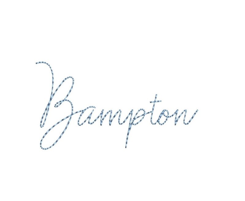Bampton Bean Stitch ESA font