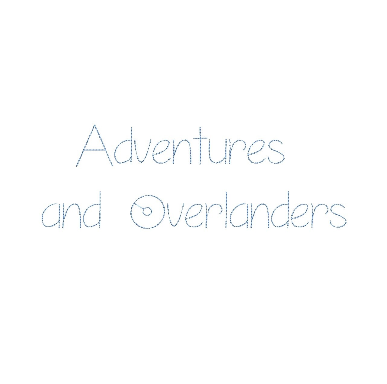 Adventures and Overlanders Bean Stitch ESA font