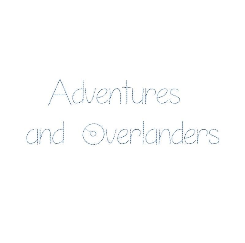 Adventures and Overlanders Bean Stitch ESA font
