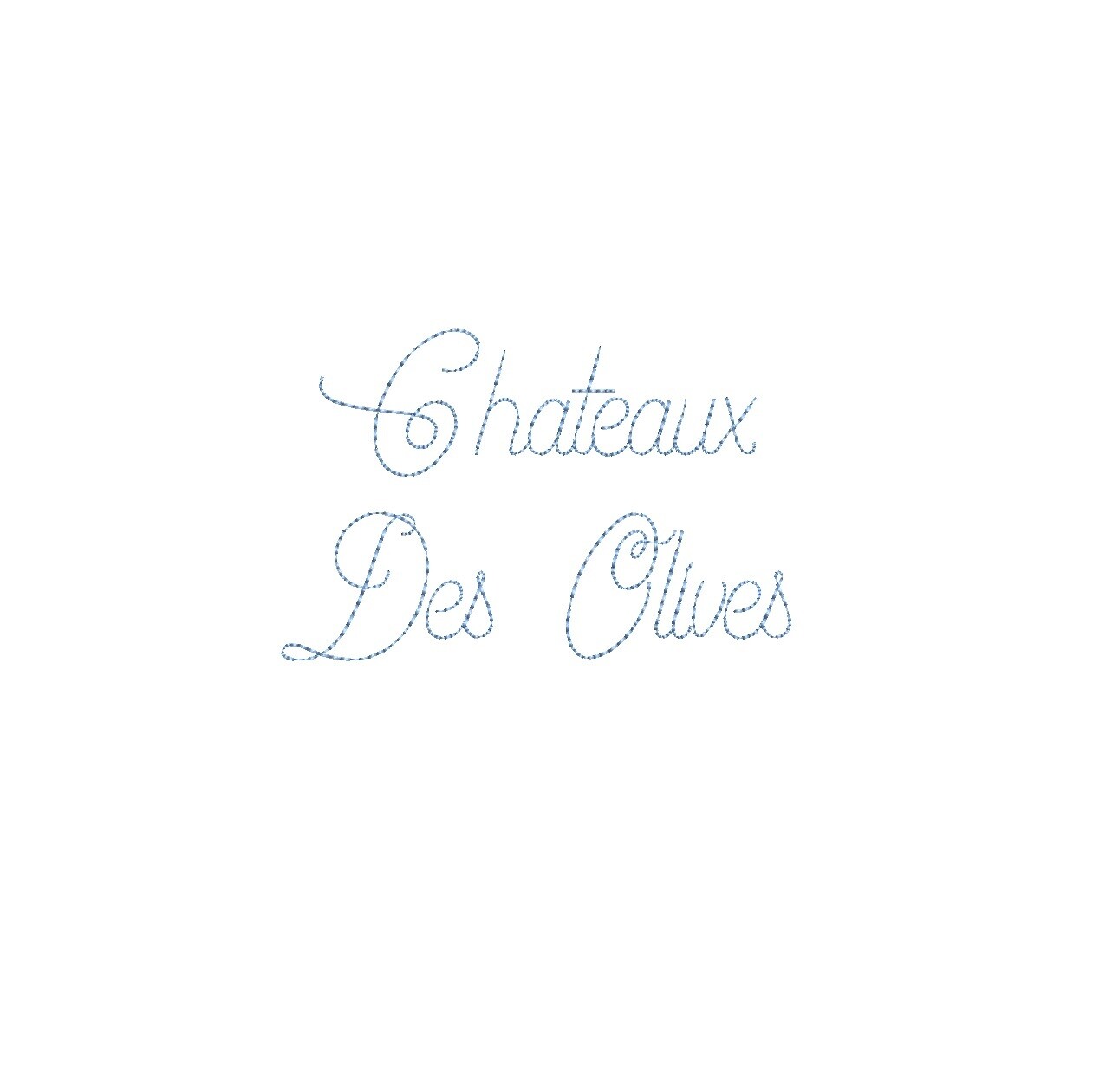 Chateaux Des Olives Bean Stitch ESA font
