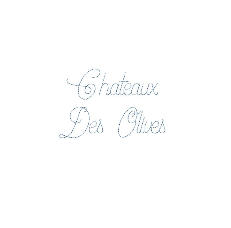 Chateaux Des Olives Bean Stitch ESA font