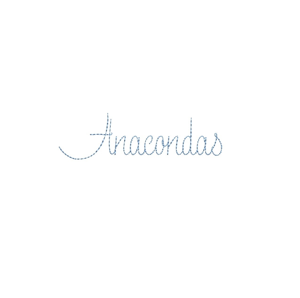 Anacondas Bean Stitch ESA font