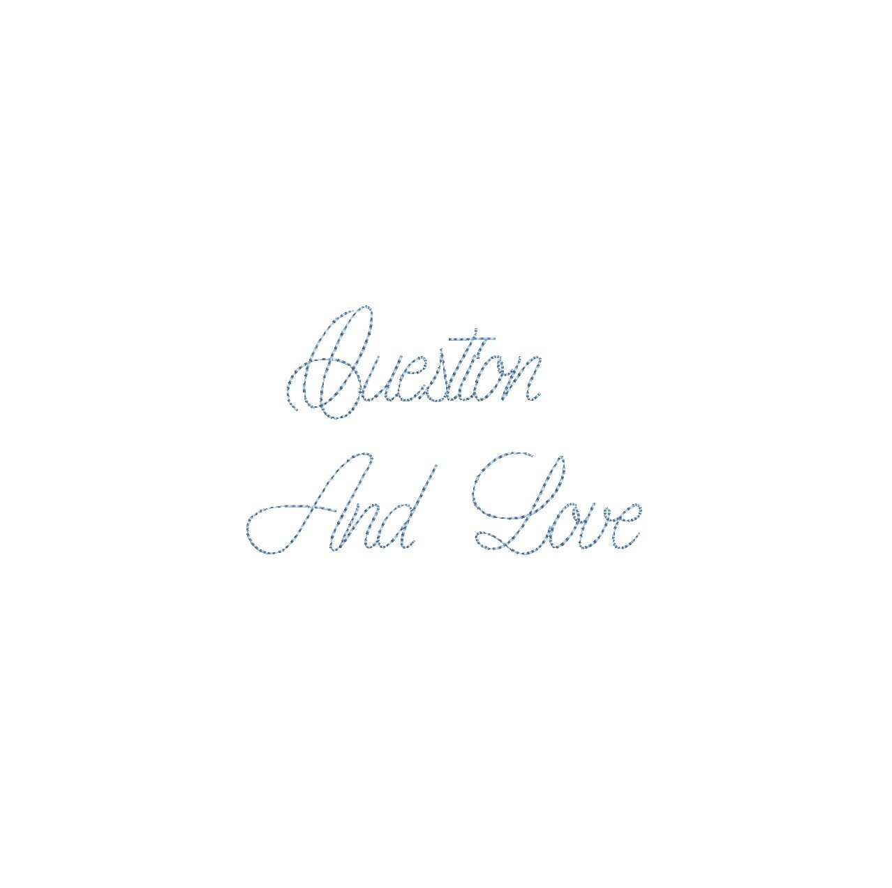 Question and Love Bean Stitch ESA font