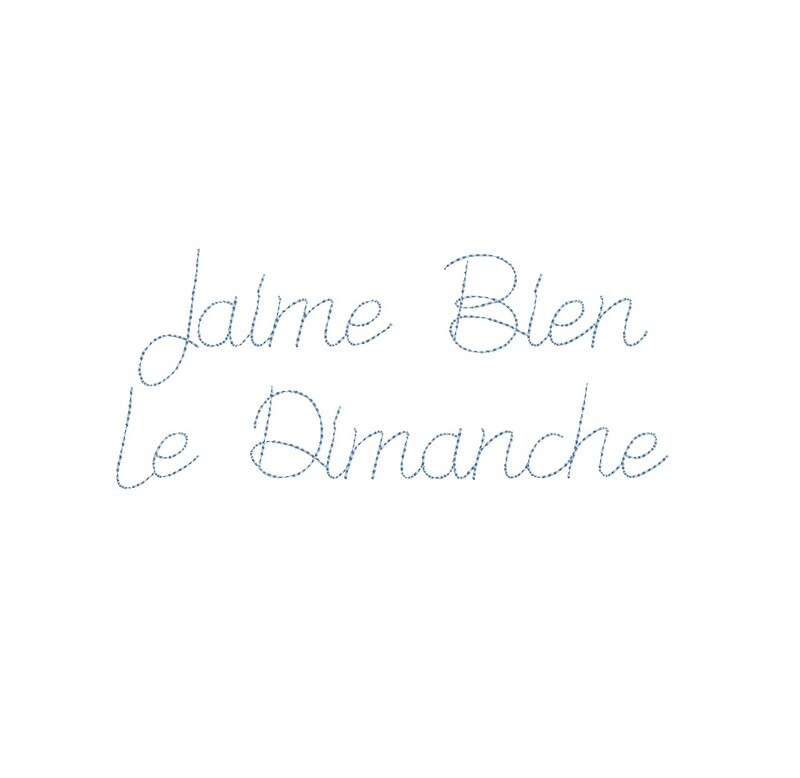 Jaime Bien Le Dimanche Bean Stitch ESA font