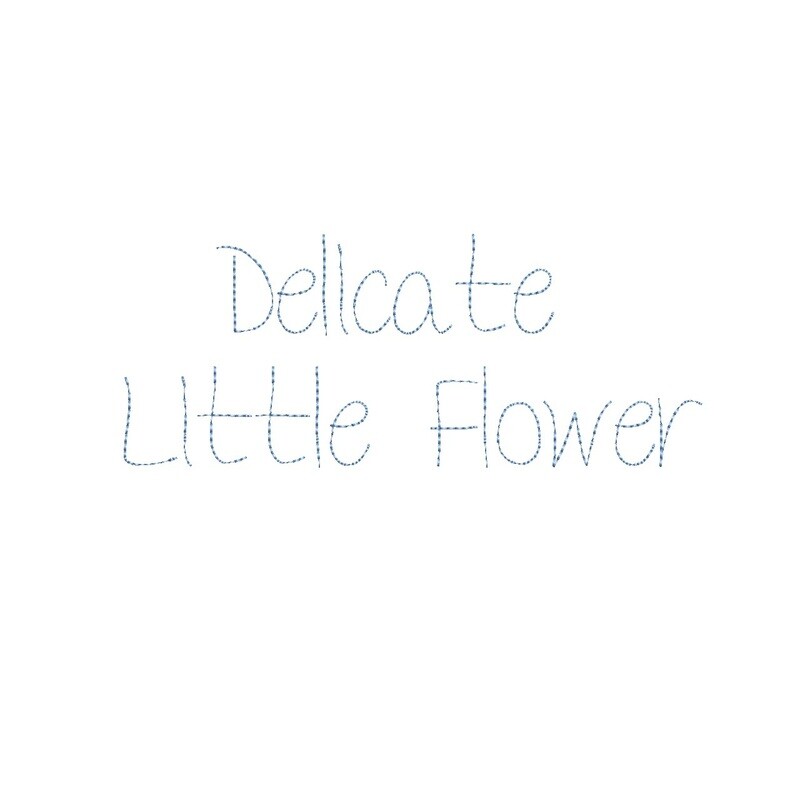 Delicate Little Flower Bean Stitch ESA font