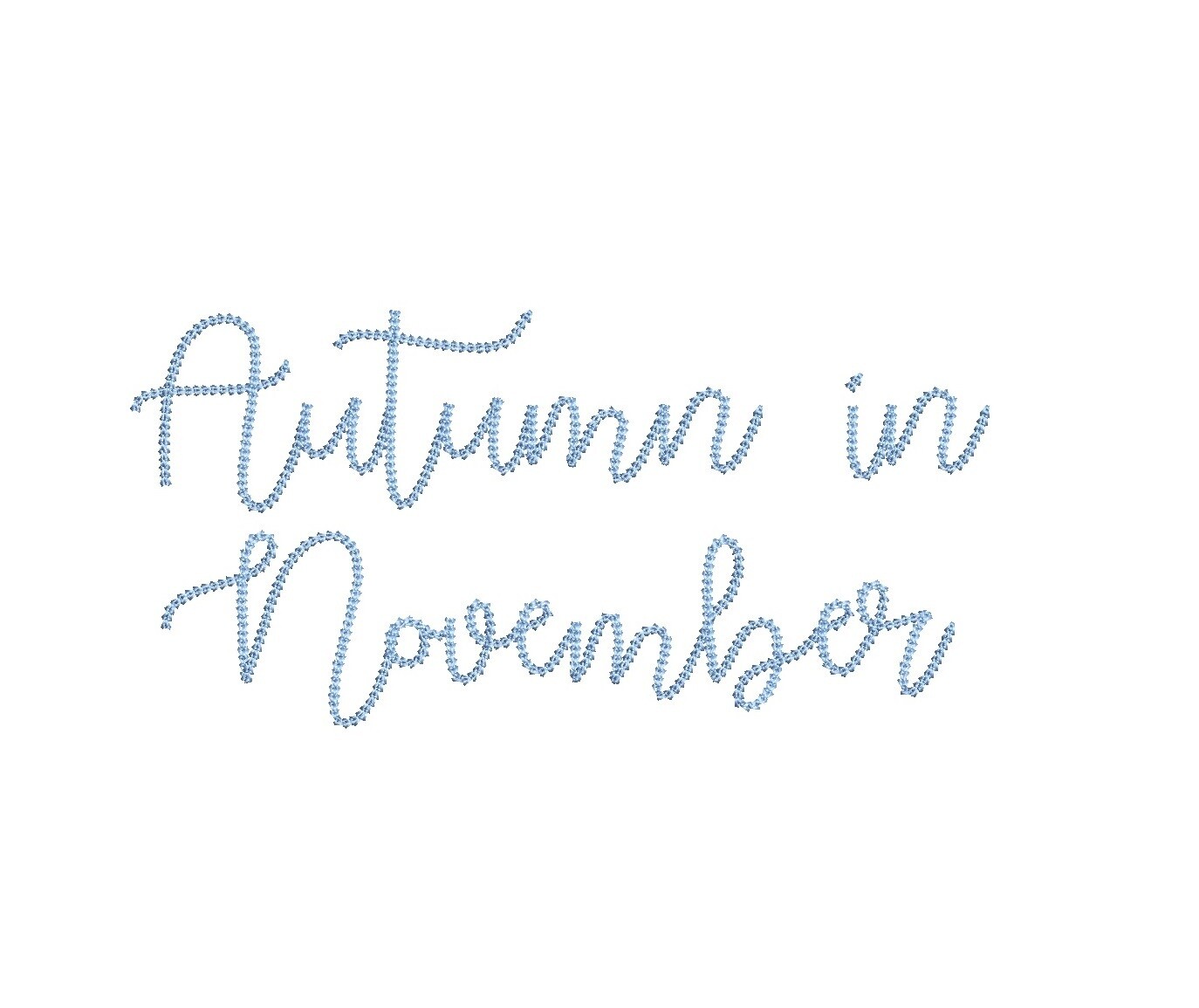 Autumn in November Chain Stitch ESA font