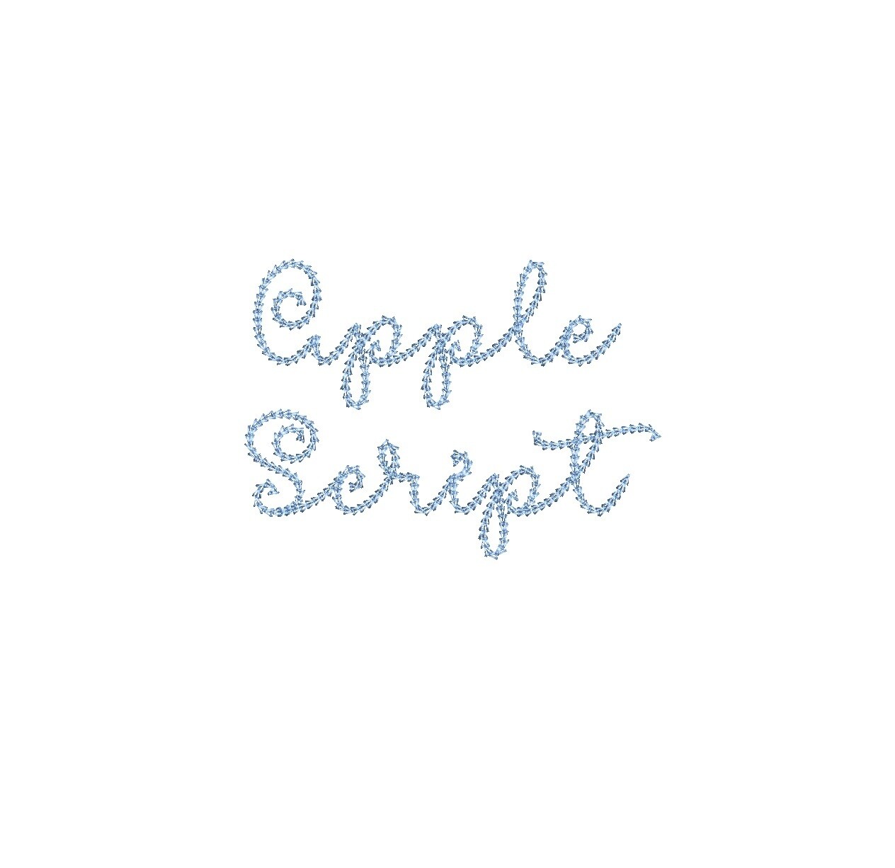 Apple Script Chain Stitch ESA font