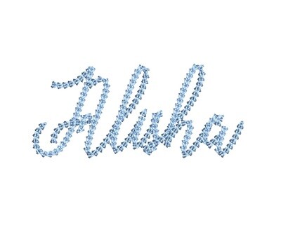 Alisha Chain Stitch ESA font