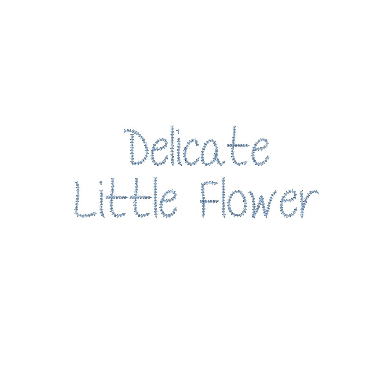Delicate Little Flower  Chain Stitch ESA font