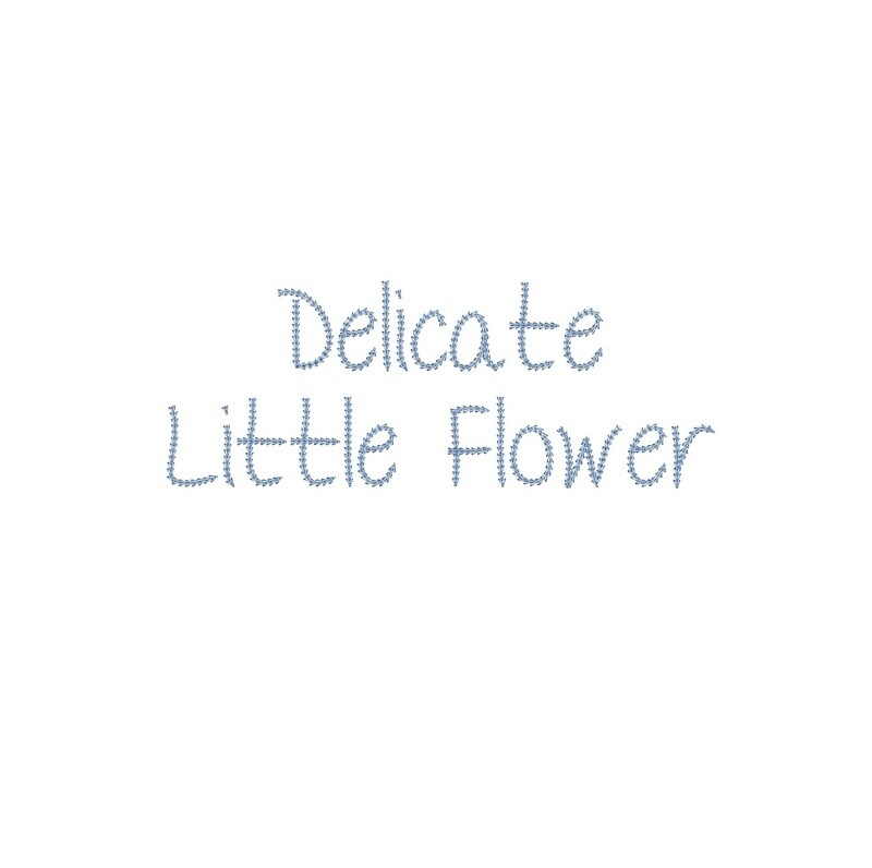 Delicate Little Flower  Chain Stitch ESA font