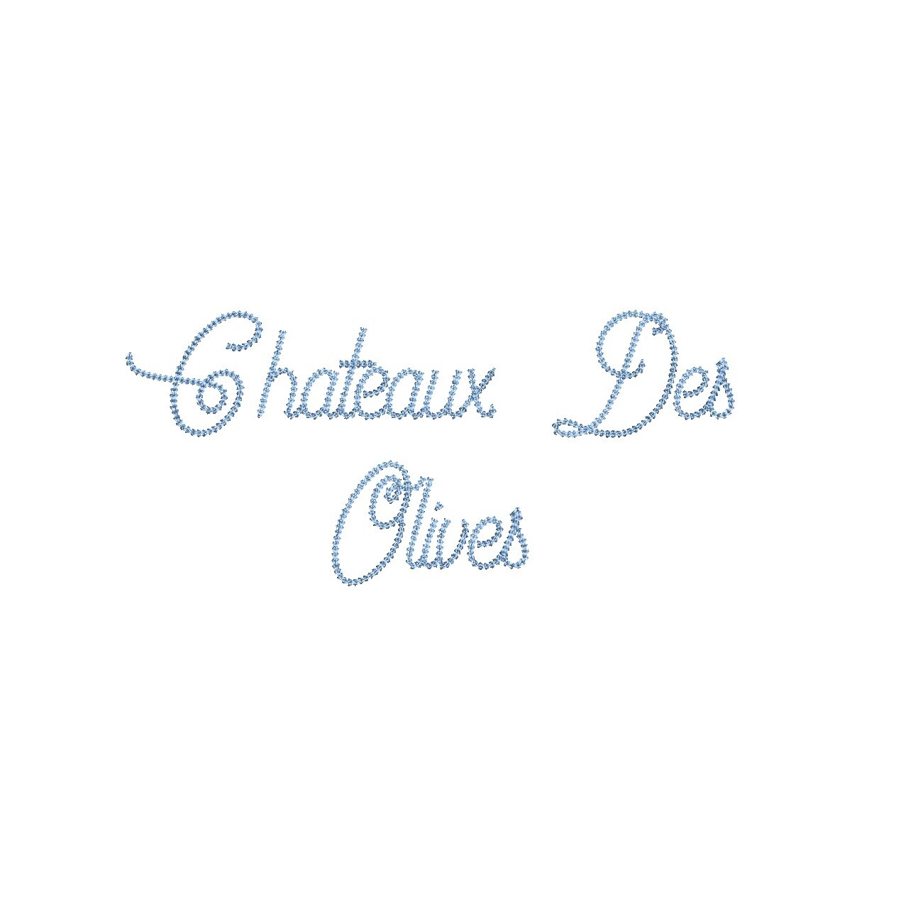 Chateaux Des Olives Chain Stitch ESA font