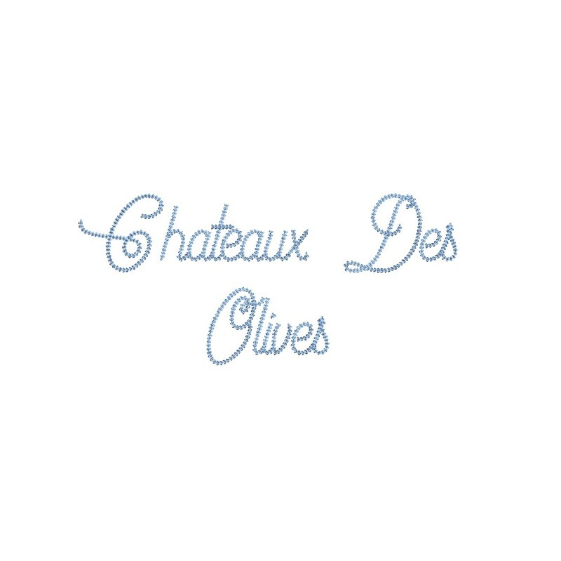 Chateaux Des Olives Chain Stitch ESA font