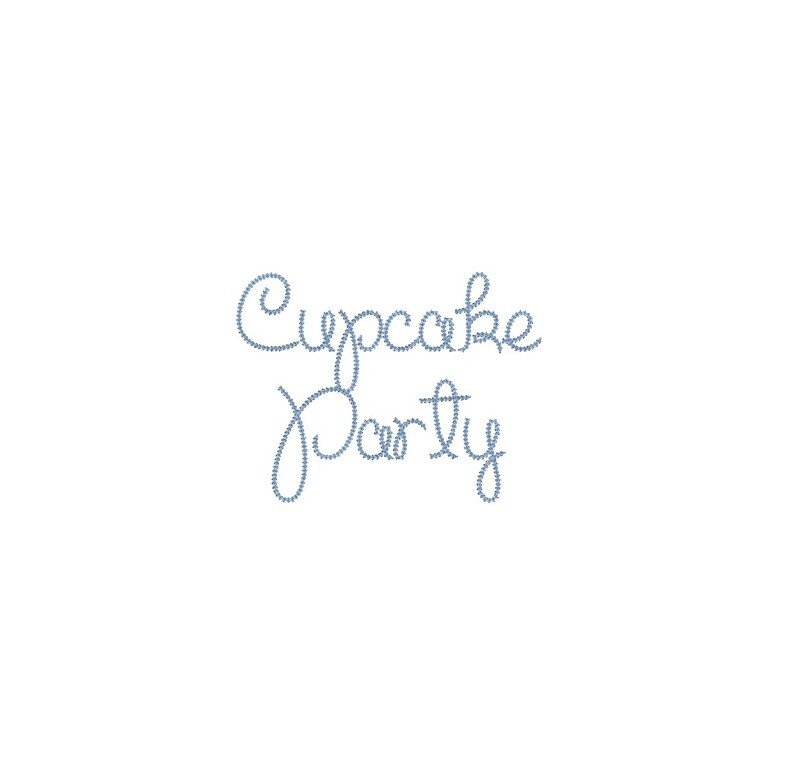 Cupcake Party Chain Stitch ESA font