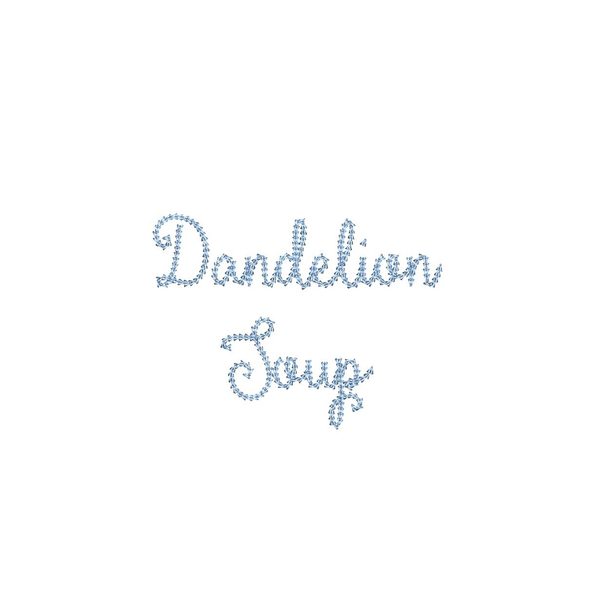 Dandelion Soup Chain Stitch ESA font