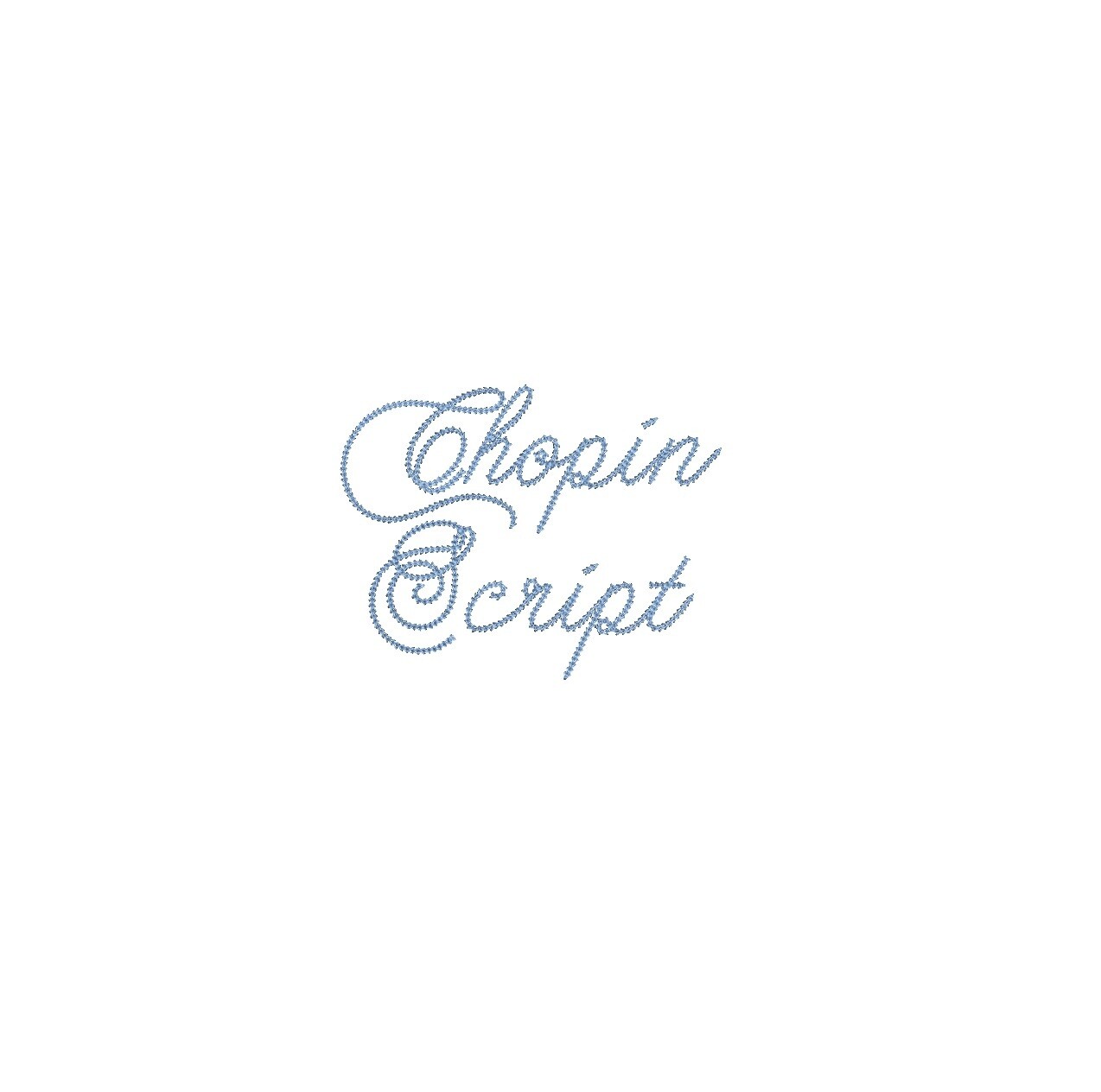 Chopin Chain Stitch ESA font