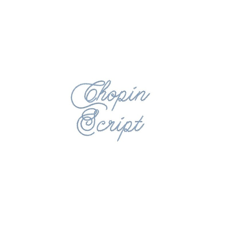 Chopin Chain Stitch ESA font