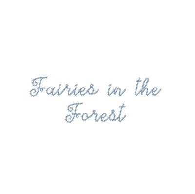Fairies in the Forest Chain Stitch ESA font
