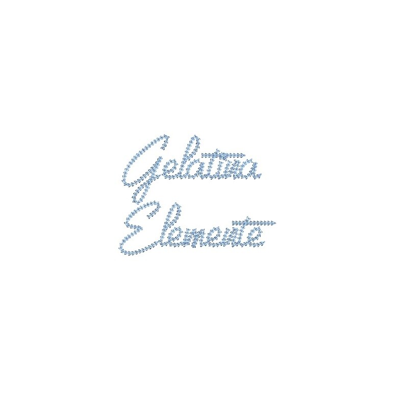 Gelatina Elemente Chain Stitch ESA font