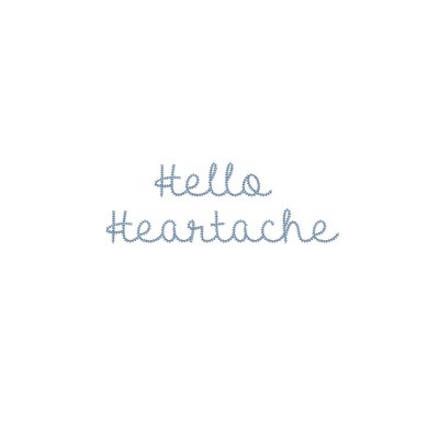 Hello Heartache Chain Stitch ESA font