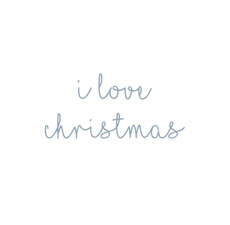 I Love Christmas Chain Stitch ESA font