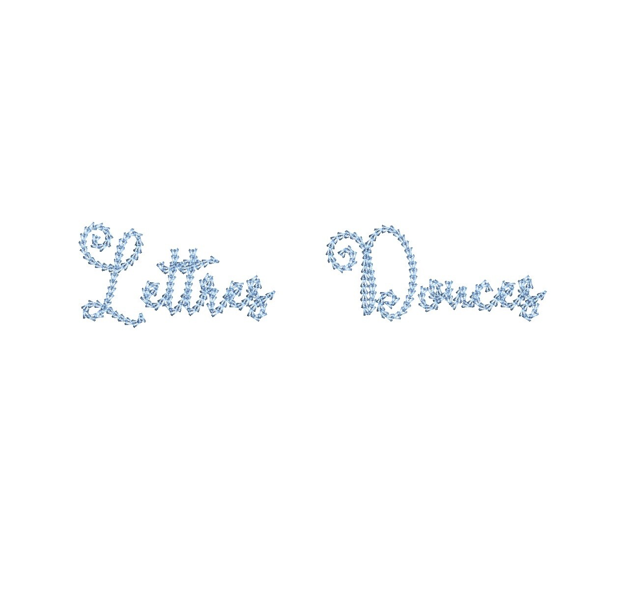 Lettres Douces Chain Stitch ESA font