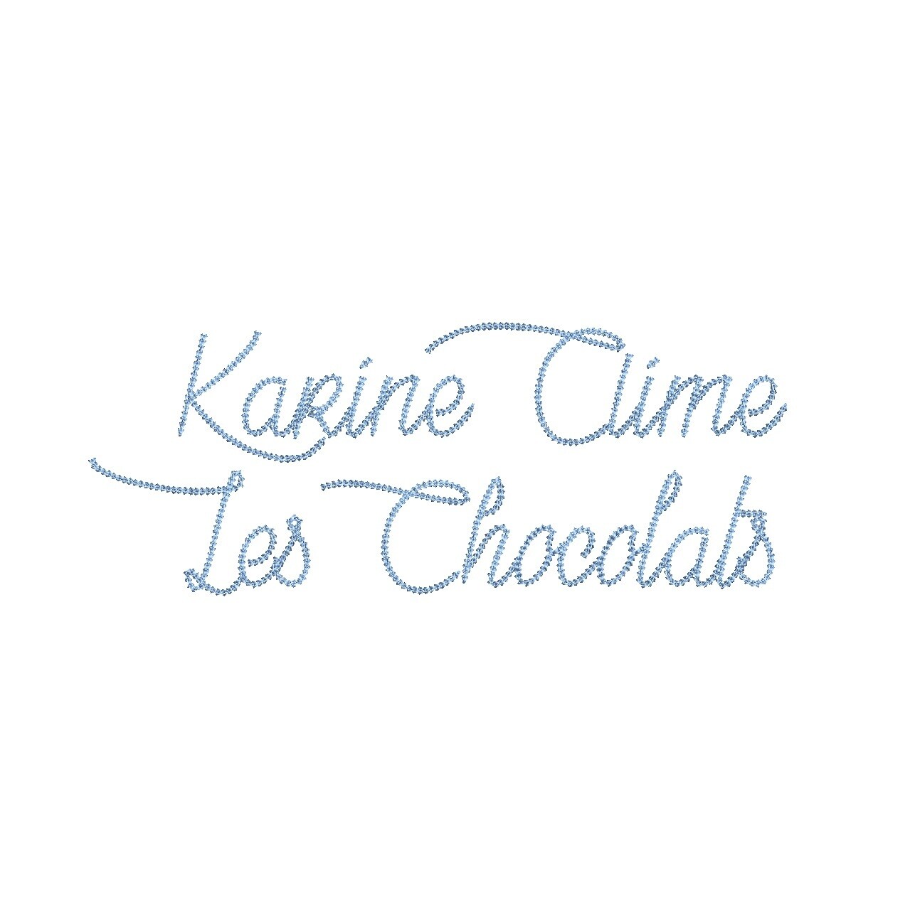 Karine Aime Les Chocolats Chain Stitch ESA font