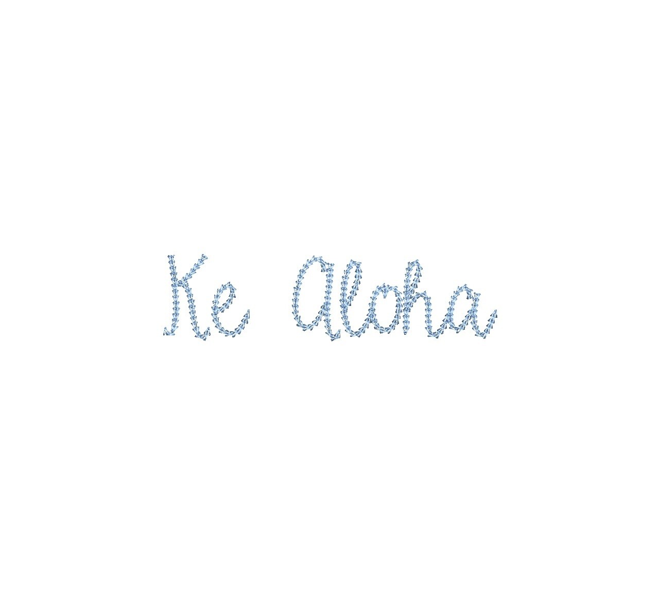 Ke Aloha Chain Stitch ESA font