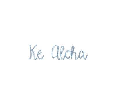 Ke Aloha Chain Stitch ESA font
