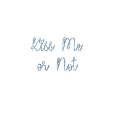 Kiss Me or Not Chain Stitch ESA font
