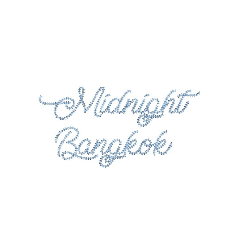 Midnight Bangkok Chain Stitch ESA font