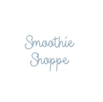 Smoothie Shoppe Chain Stitch ESA font