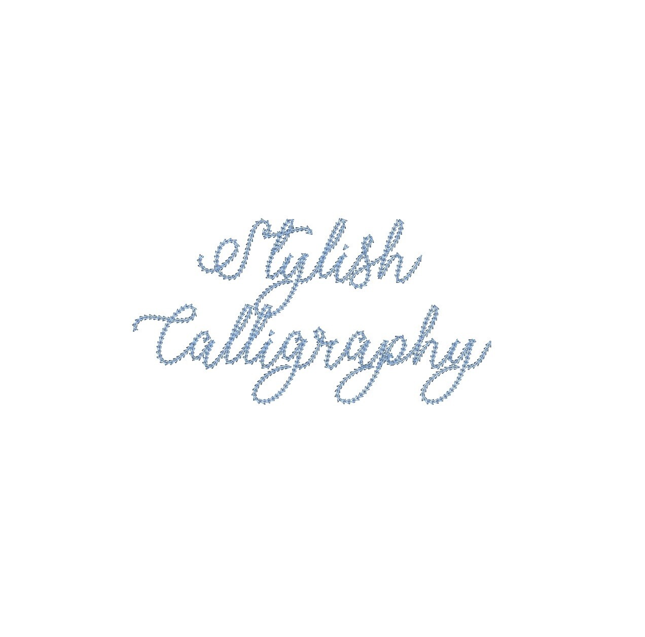 Stylish Calligraphy Chain Stitch ESA font