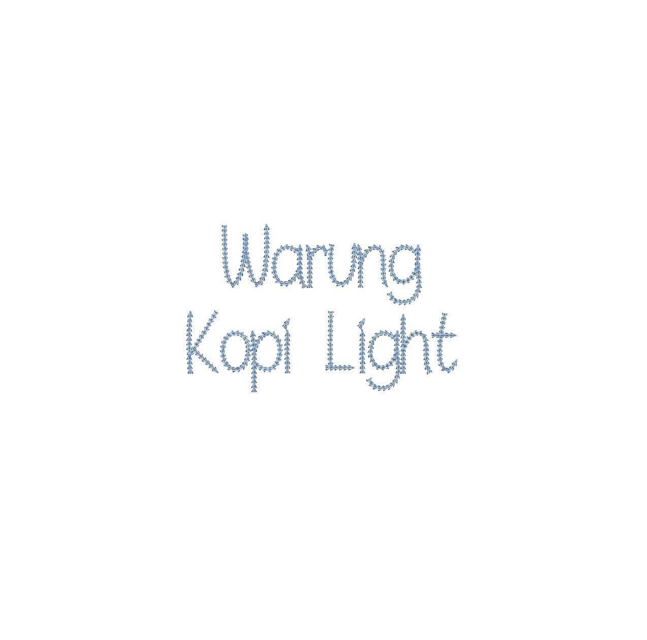 Warung Kopi Light Chain Stitch ESA font