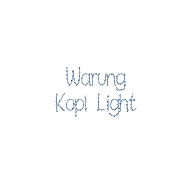 Warung Kopi Light Chain Stitch ESA font