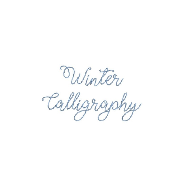 Winter Calligraphy Chain Stitch ESA font