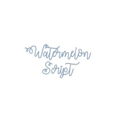 Watermelon Script Chain Stitch ESA font