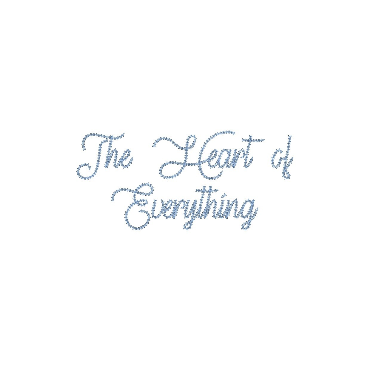 The Heart of Everything Chain Stitch ESA font
