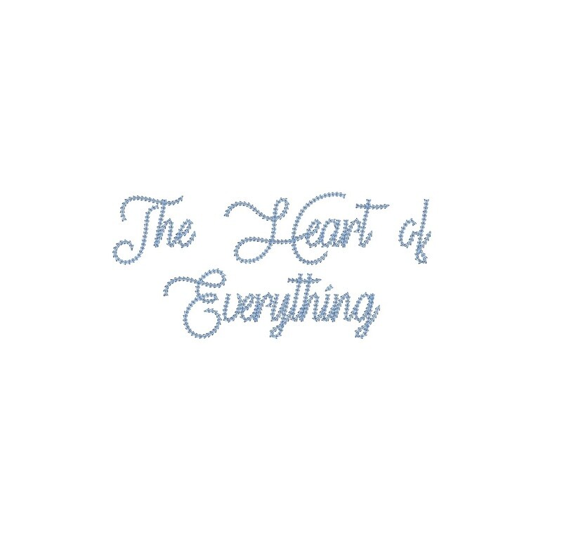 The Heart of Everything Chain Stitch ESA font